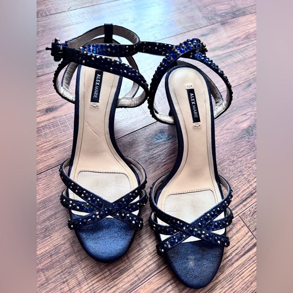 Alex Marie Midnight Blue Strappy Heels